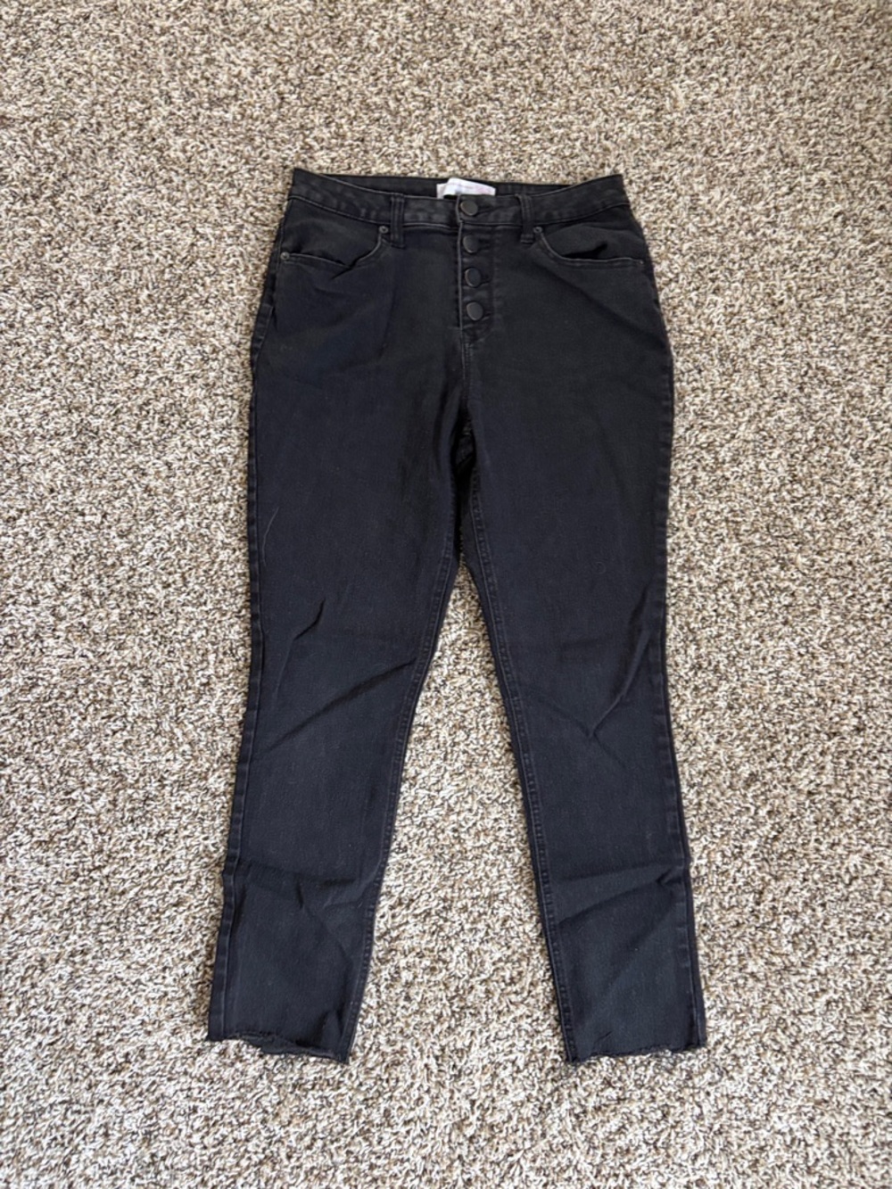 No Boundaries Black Skinny High-Rise Button-Fly Jeans